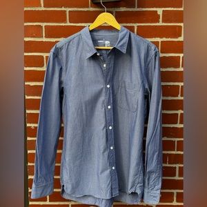 Muji blue striped shirt